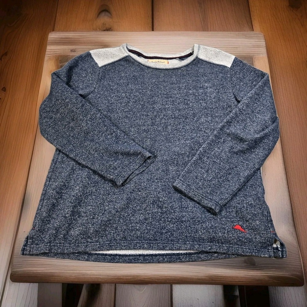 Tommy Bahama‎ Sweatshirt Mens Blue L Long Sleeve Lightweight Embroidered Logo